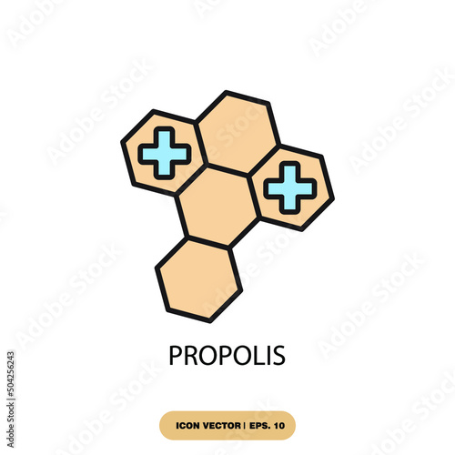 propolis icons  symbol vector elements for infographic web