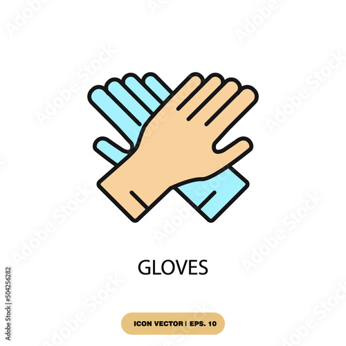 gloves icons  symbol vector elements for infographic web © CHELSEA91