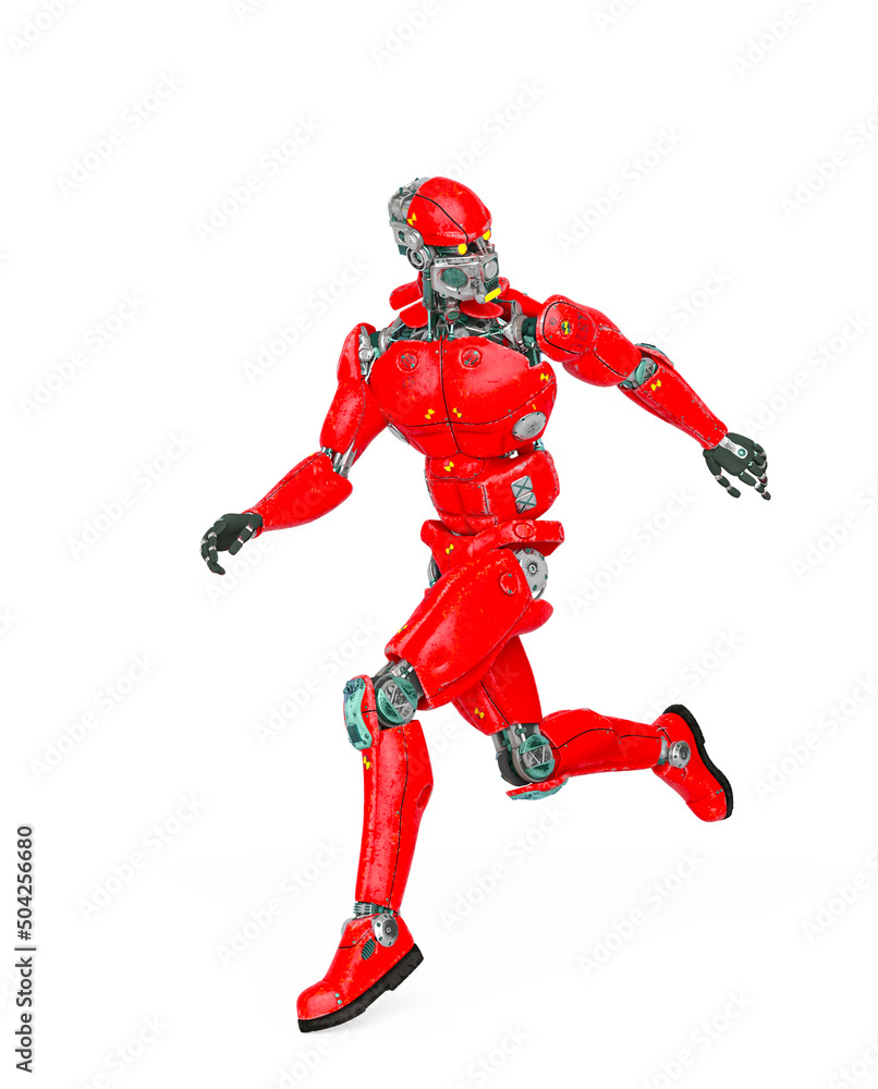 robot test is running and looking back robot test is running and looking back