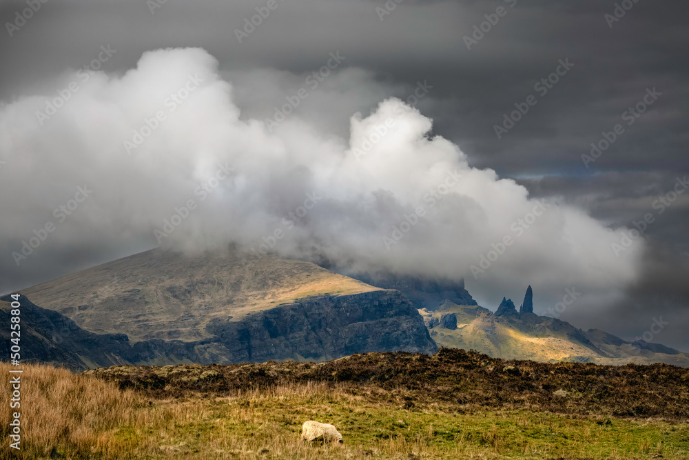 Heavy clouds over Storr