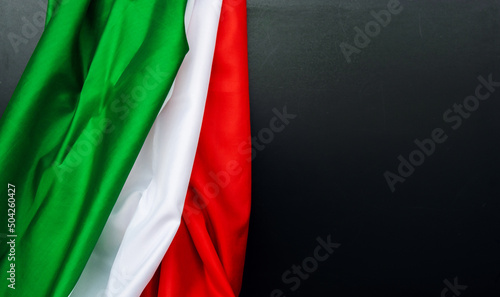 flag of Italy note board for text - italian background for national holidays 