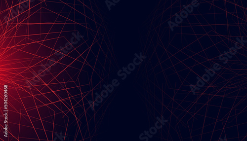 red abstract geometric lines glowing background