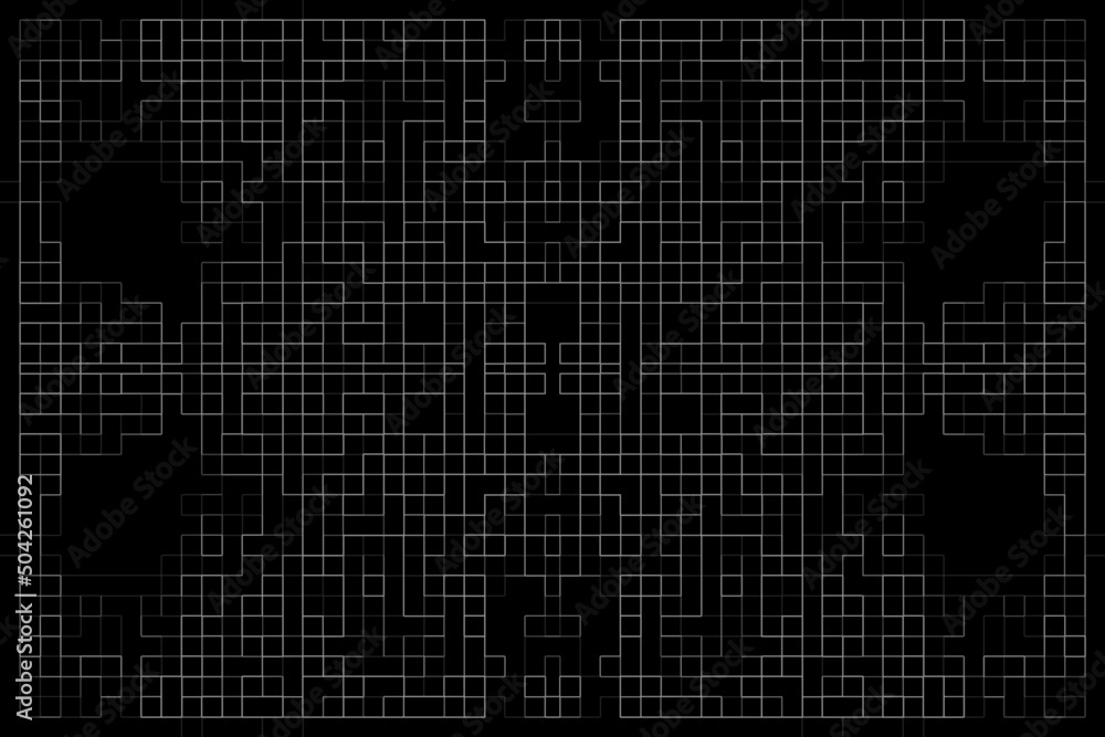 Fototapeta premium Abstract background. Monochrome texture. Black and white lines on white background.