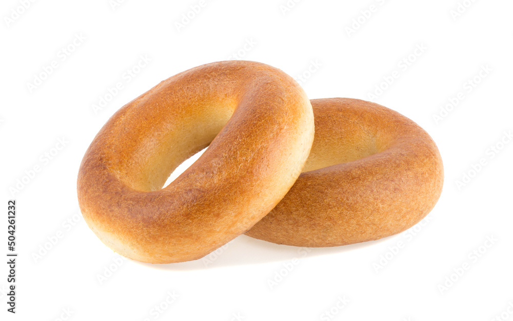 bread ring or baranka dried bagels isolated on white background bread ring or baranka dried bagels isolated on white background