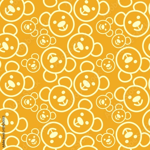 Kids seamless bears pattern for fabrics and textiles and packaging and gifts and cards and linens and wrapping paper