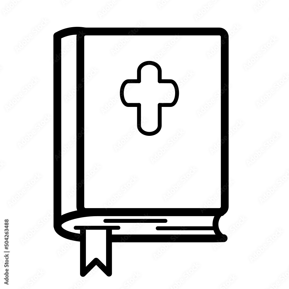 Fototapeta premium Bible Book Vector Black