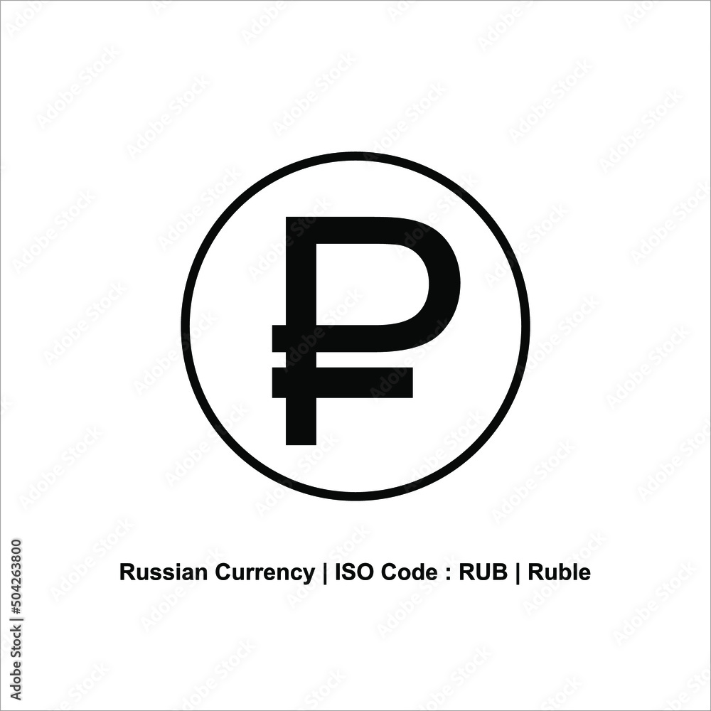 Ruble Icon-Symbol. Russian Currency Icon Symbol With Iso Code. Ruble Coin Icon-Symbol. Vector Illustration Ruble Icon-Symbol. Russian Currency Icon Symbol With Iso Code. Ruble Coin Icon-Symbol. Vector Illustration