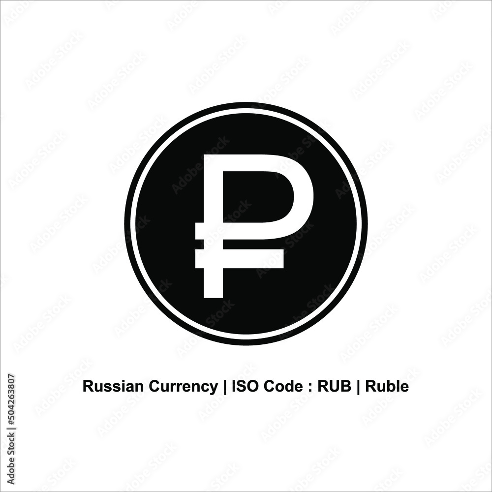 Ruble Icon-Symbol. Russian Currency Icon Symbol With Iso Code. Ruble Coin Icon-Symbol. Vector Illustration Ruble Icon-Symbol. Russian Currency Icon Symbol With Iso Code. Ruble Coin Icon-Symbol. Vector Illustration
