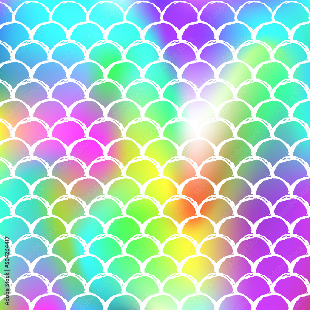 Holographic mermaid background with gradient scales. Holographic mermaid background with gradient scales.