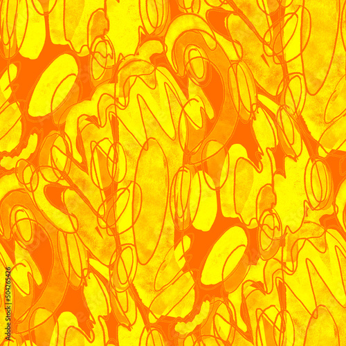 Creative seamless pattern with beautiful bright abstract elements. Colorful t...