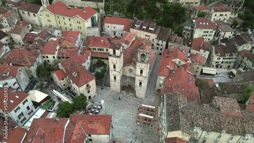 St. Tryphon Cathedral in Kotor, Montenegro by Drone photo