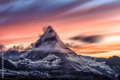 Obraz na plátně Matterhorn Peak at sunset