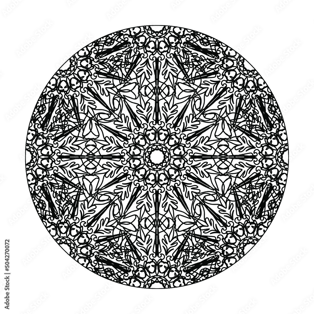 decorative concept abstract mandala illustration. decorative concept abstract mandala illustration.