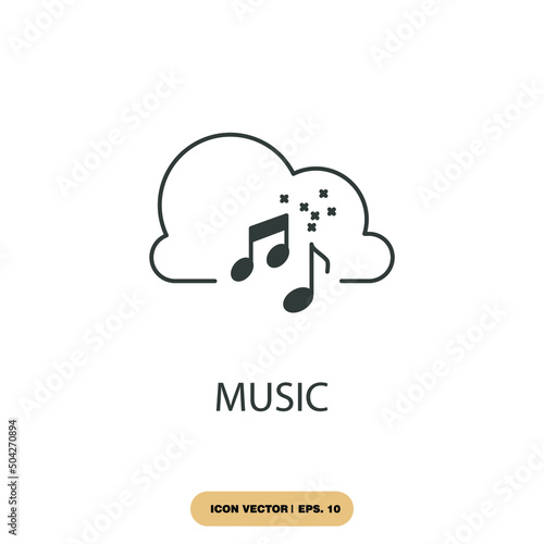music icons  symbol vector elements for infographic web