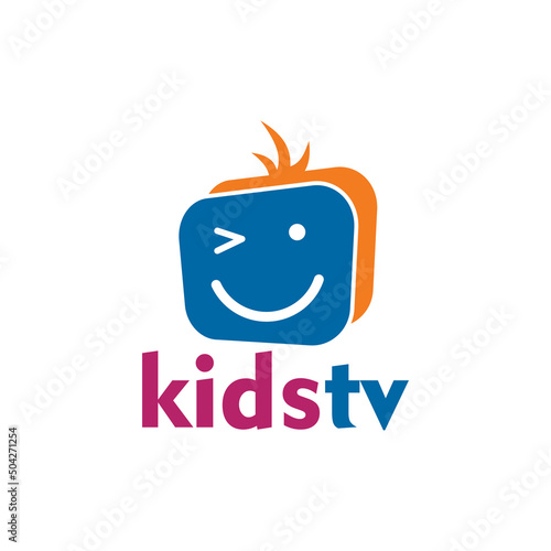 Kids tv channel logo design