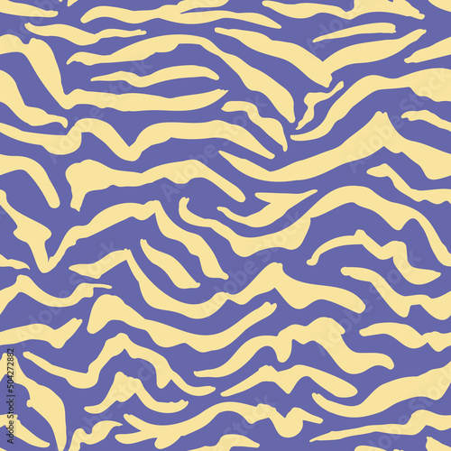 Abstract zebra seamless repeat pattern. Vector animal all over surface print on very peri background.