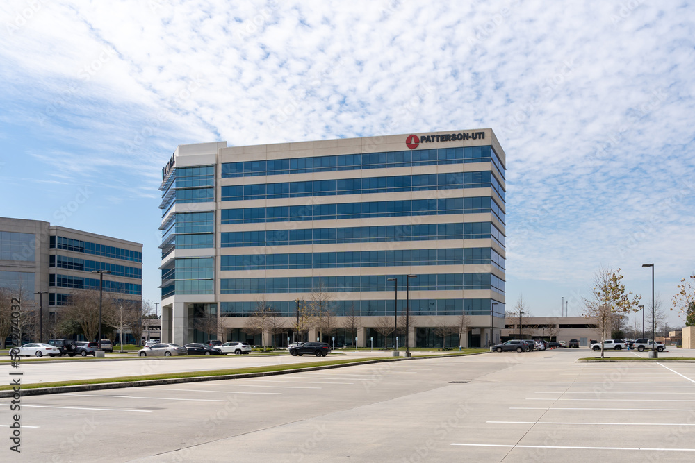 Houston, Texas, USA March 2, 2022 PattersonUTI headquarters in