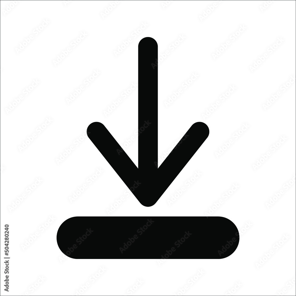 Download icon vector illustration on white background, eps 10. Download icon vector illustration on white background, eps 10.