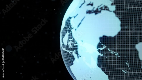 サイバーな地球の3DCG