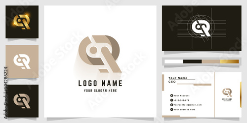 Letter CR or qR monogram logo