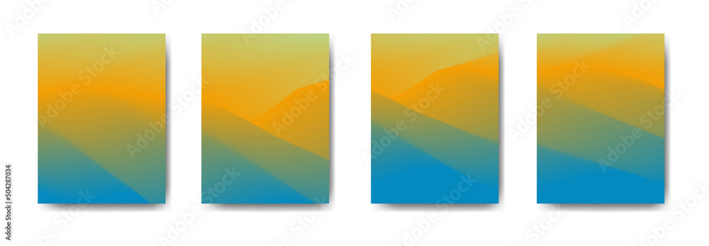 Fototapeta premium collection of colorful gradient background cover flyers are used for backgrounds, posters, banners