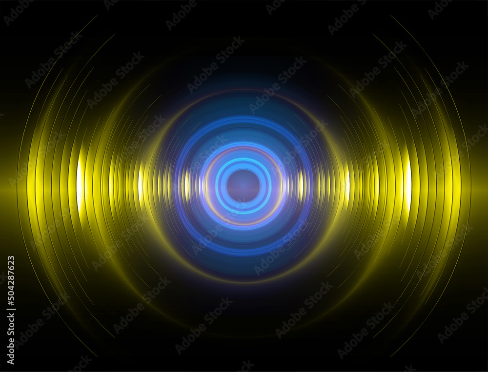 Sound waves oscillating dark light Sound waves oscillating dark light