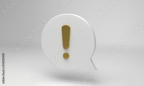 Attention mark background 3DCG illustration