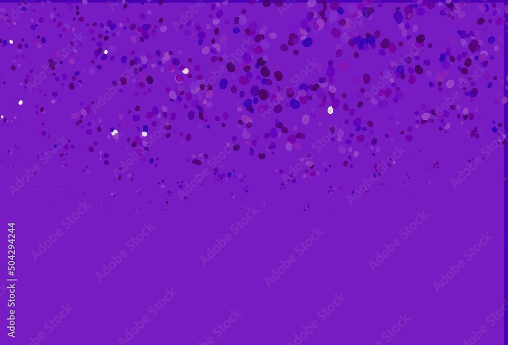 Light Purple vector pattern with bubble shapes.