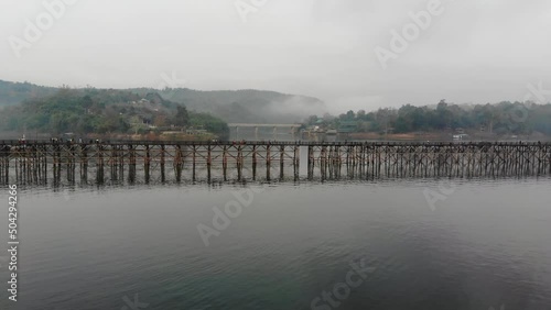 Wallpaper Mural Aerial view of Mon Bridge at Kanchanaburi Province Thailand Torontodigital.ca