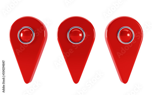 Free Download Red map pointer with different angle isolated on a white background - GFXLoad