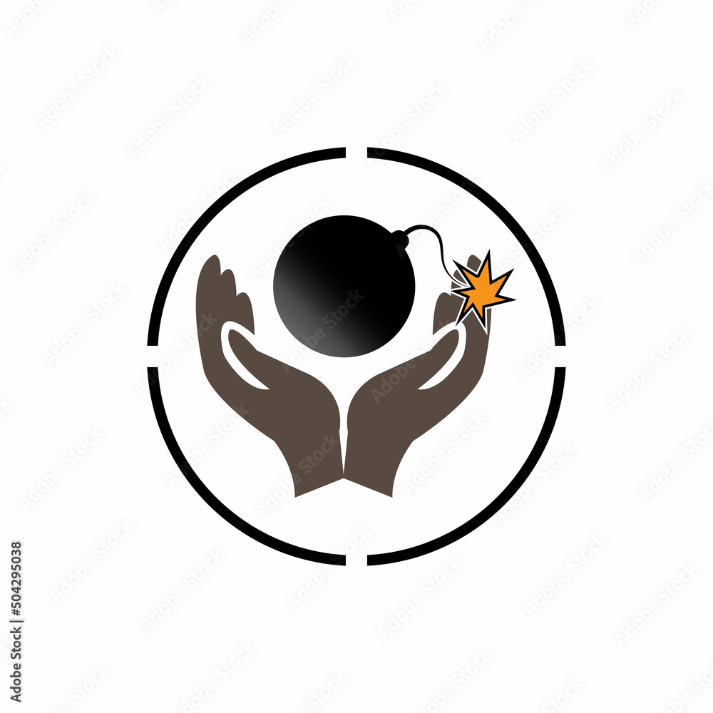 Obraz premium holding boom icon vector