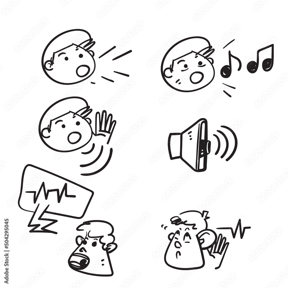 hand drawn doodle Simple Set of Voice Related Vector illustration vector hand drawn doodle Simple Set of Voice Related Vector illustration vector