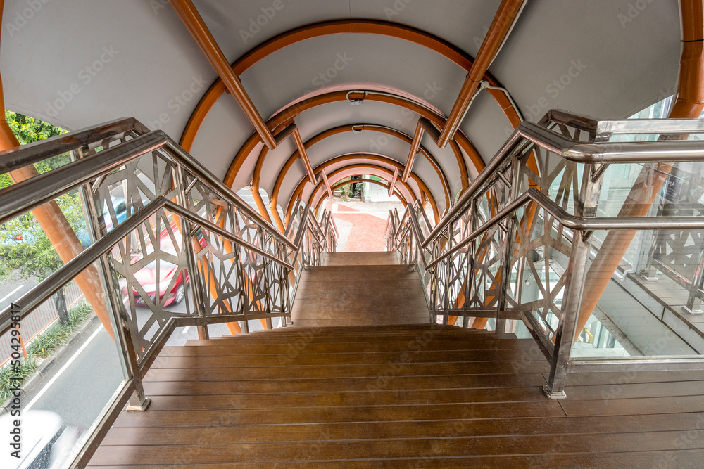 Obraz premium Pedestrian Bridge Stairs 