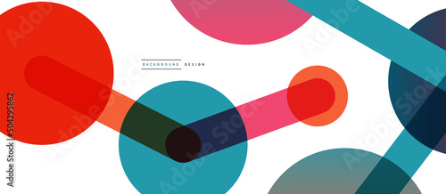 Abstract background. Round dots connected by lines. Trendy techno business template for wallpaper, banner, background or landing