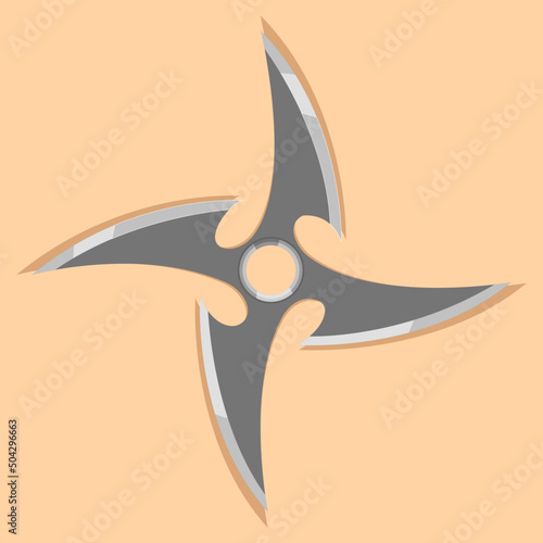 isolated shuriken - japanese ninja weapon
