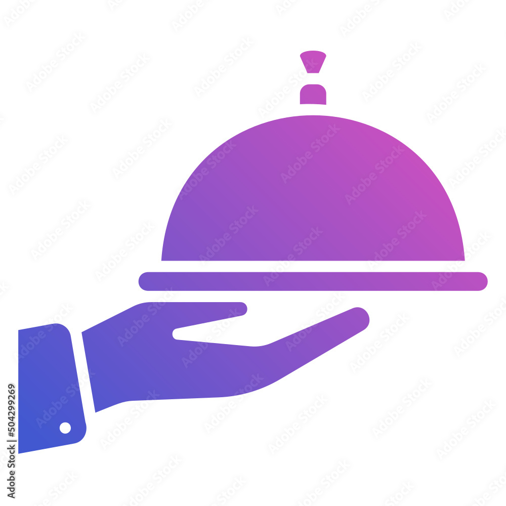 Food tray dish flat gradient icon. Can be used for digital product, presentation, print design and more. Food tray dish flat gradient icon. Can be used for digital product, presentation, print design and more.