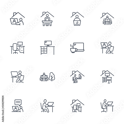 Work Place icons set . Work Place pack symbol vector elements for infographic web