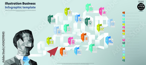 technology contact communicate  - think creativity design modern  Idea and concept vector illustration.