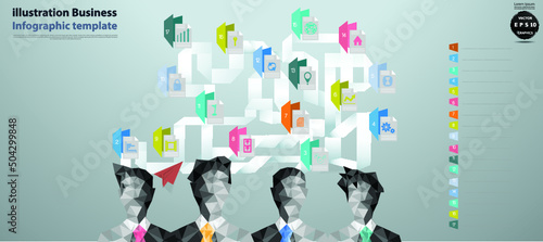 technology contact communicate  - think creativity design modern  Idea and concept vector illustration.