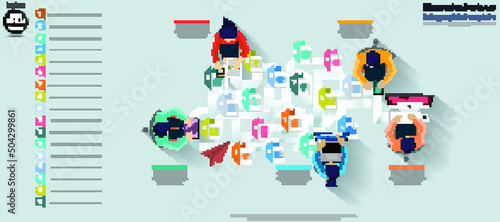 technology contact communicate  - think creativity design modern  Idea and concept vector illustration.