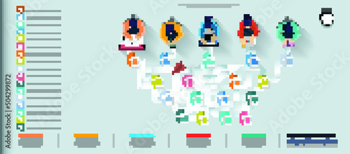 technology contact communicate  - think creativity design modern  Idea and concept vector illustration.