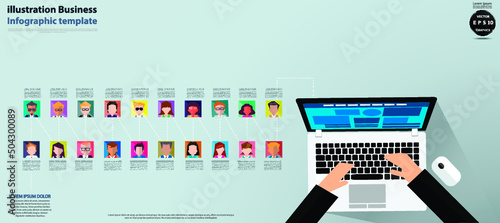 technology contact communicate  - think creativity design modern  Idea and concept vector illustration.