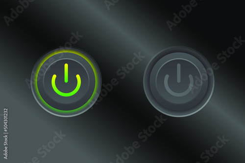 3D Illuminated Buttons Vector Desgn.