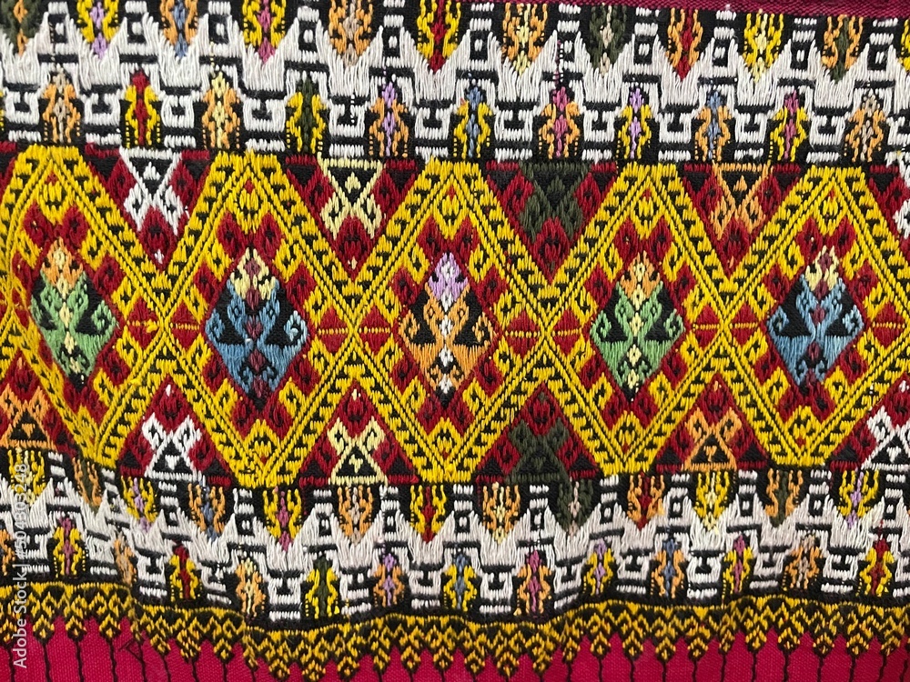 sarong pattern design Thai arts and culture