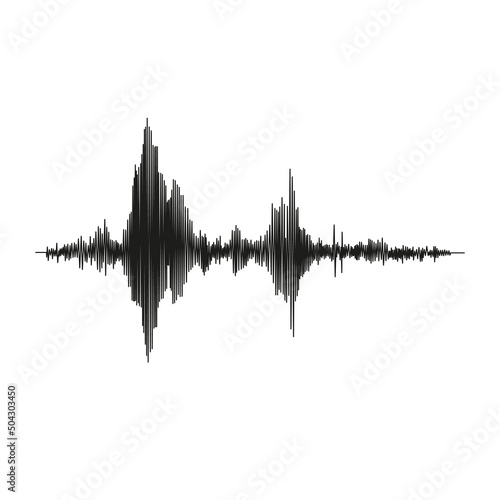 Seismograph measurement or lie detector graph. Seismic measurements with data record. Vector illustration isolated in white background