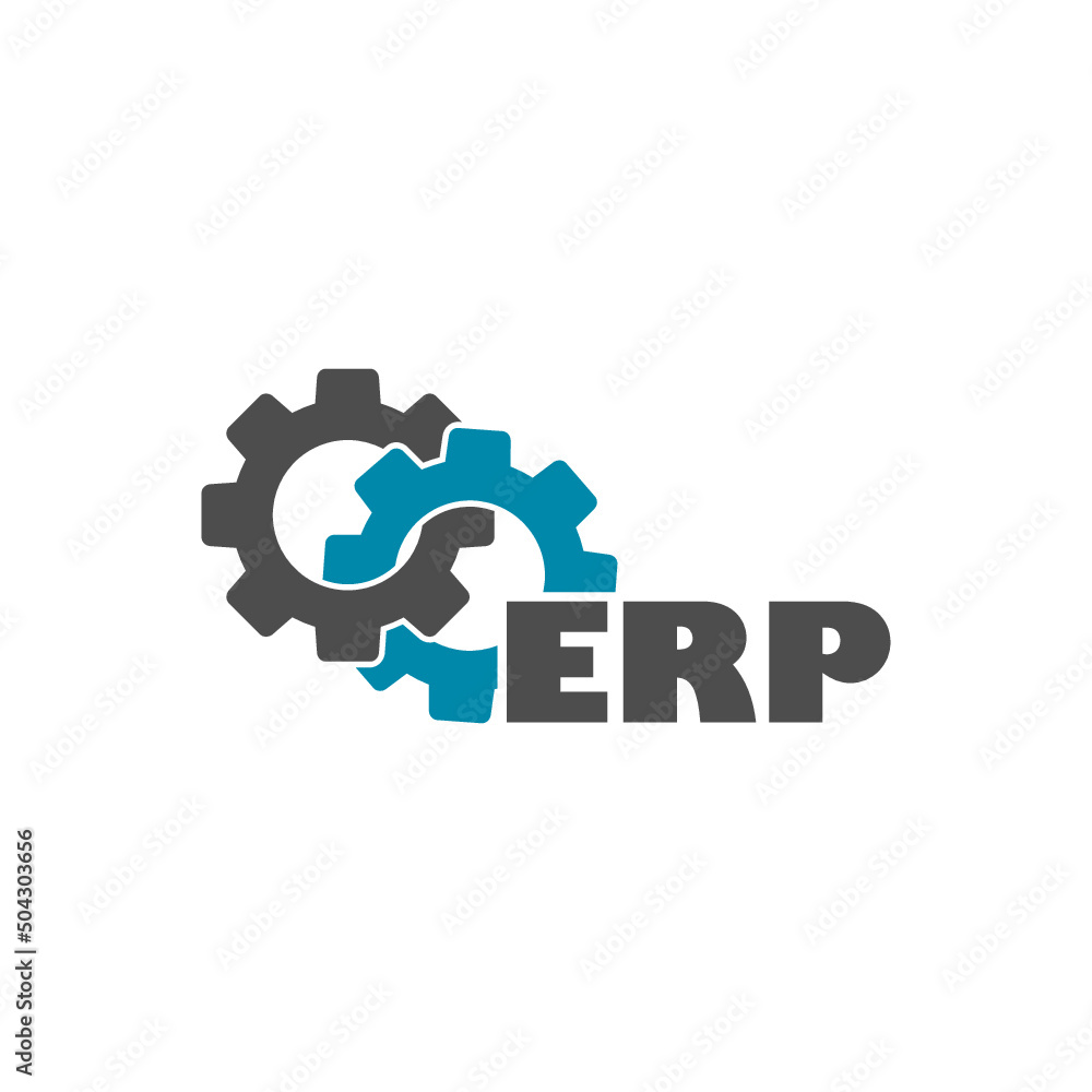 ERP, enterprise resource planning icon isolated on white background ERP, enterprise resource planning icon isolated on white background