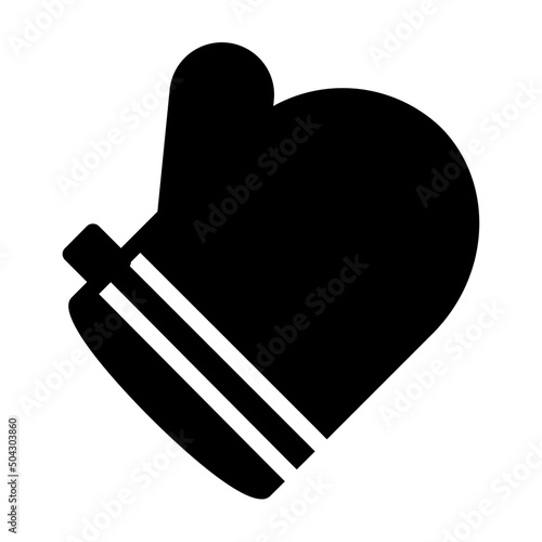 mitten glyph icon