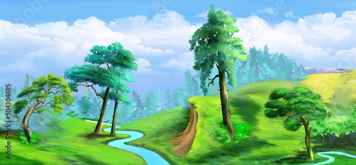 Natural parkland on a sunny day 4