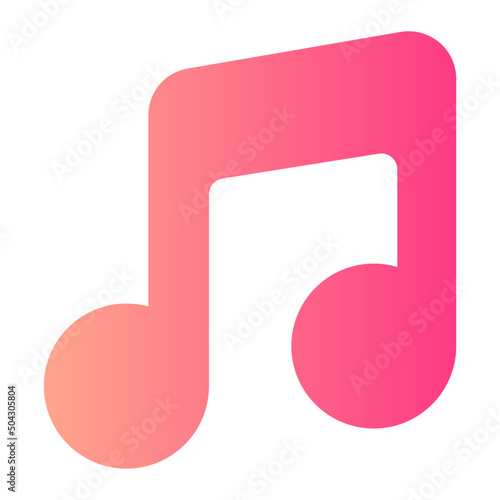 musical note gradient icon