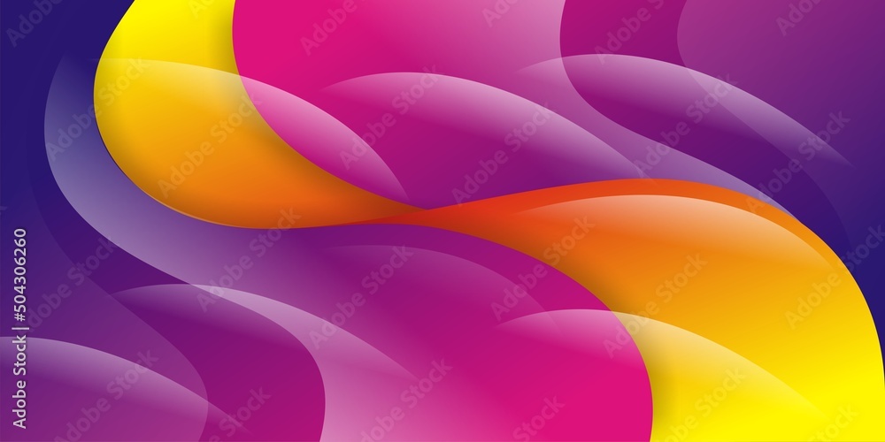 Abstract wavy background in colorful gradient color design concept